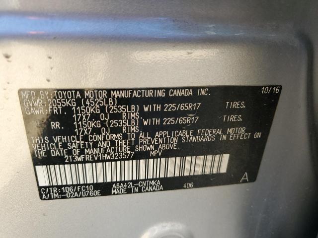 2017 TOYOTA RAV4 XLE - 2T3WFREV1HW323577