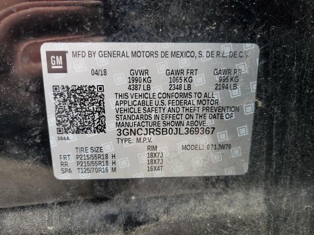 2018 CHEVROLET TRAX PREMI 3GNCJRSB0JL369367