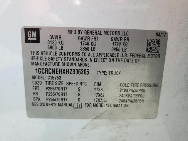 2017 CHEVROLET SILVERADO - 1GCRCNEHXHZ306205