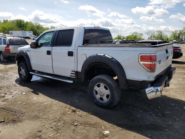 FORD F150 SUPER 2013 white crew pic flexible fuel 1FTFW1EF2DFA80433 photo #3
