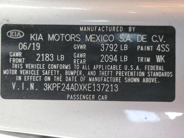 2019 KIA FORTE FE - 3KPF24ADXKE137213