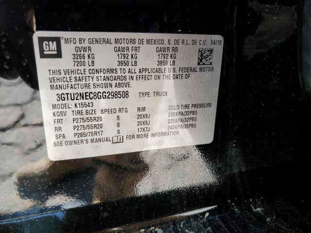 2016 GMC SIERRA K15 3GTU2NEC8GG298508