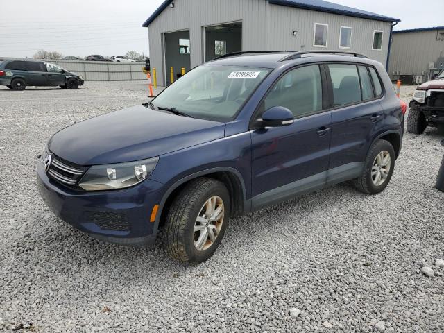 2015 Volkswagen Tiguan S blue suv gas WVGAV7AX2FW521877 photo #1