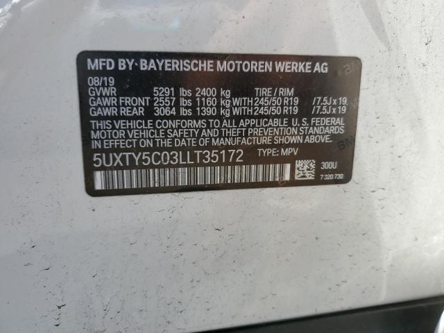 2020 BMW X3 XDRIVE3 - 5UXTY5C03LLT35172