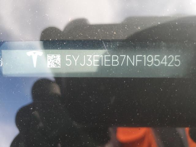 2022 TESLA MODEL 3 - 5YJ3E1EB7NF195425