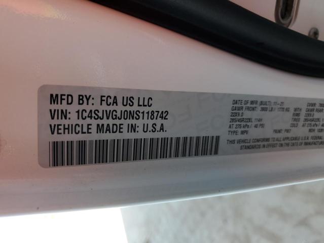 2022 JEEP GRAND WAGO 1C4SJVGJ0NS118742