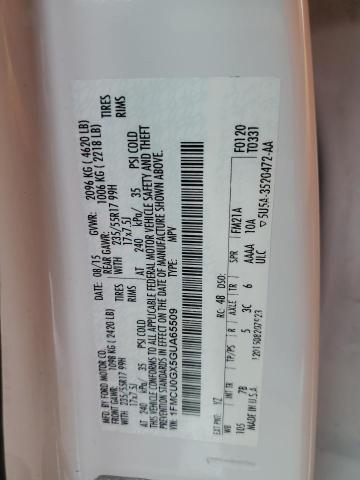 2016 FORD ESCAPE SE - 1FMCU0GX5GUA65509