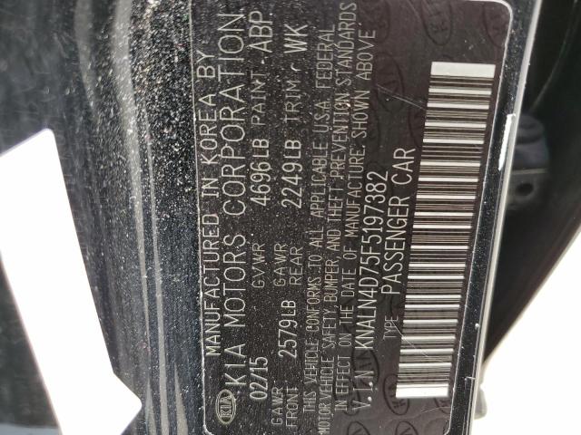 2015 KIA CADENZA PR - KNALN4D75F5197382