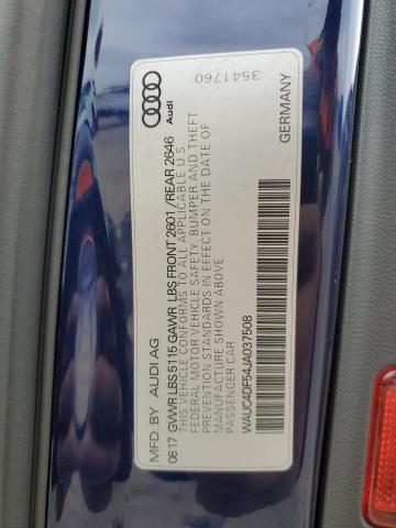 2018 AUDI S5 PRESTIG WAUC4DF54JA037508