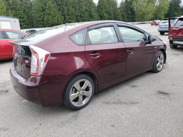 TOYOTA PRIUS 2013 maroon  hybrid engine JTDKN3DU2D5617188 photo #4