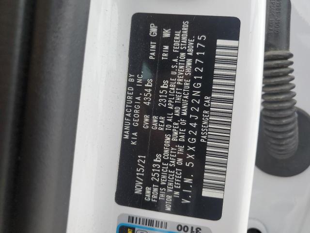 2022 KIA K5 LX 5XXG24J22NG127175