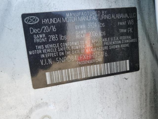 2017 HYUNDAI ELANTRA SE - 5NPD84LFXHH175176