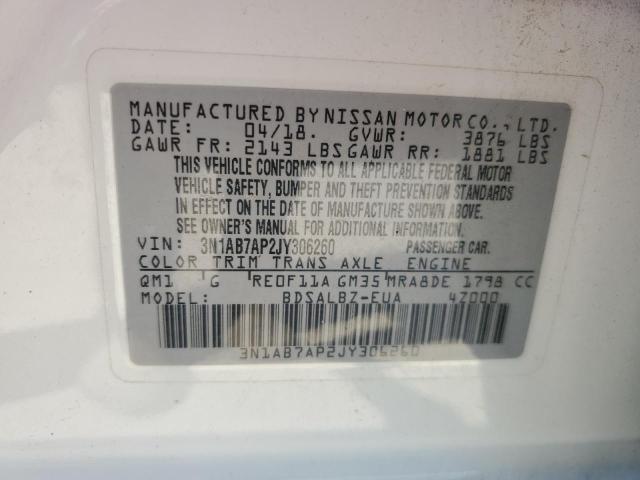 2018 NISSAN SENTRA S - 3N1AB7AP2JY306260