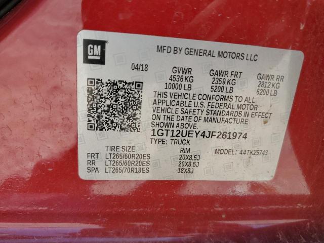 2018 GMC SIERRA K25 1GT12UEY4JF261974