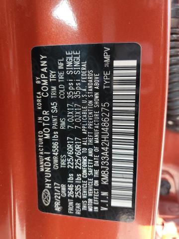 2017 HYUNDAI TUCSON LIM - KM8J33A42HU486275