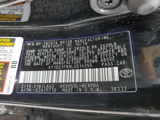 2020 TOYOTA AVALON LIM 4T1D21FB9LU014255