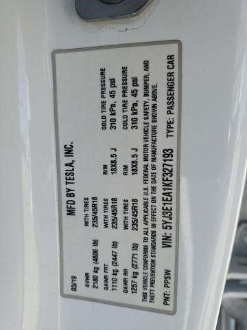 2019 TESLA MODEL 3 - 5YJ3E1EA1KF327193