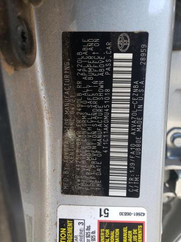 2021 TOYOTA CAMRY LE - 4T1C11AK0MU451018