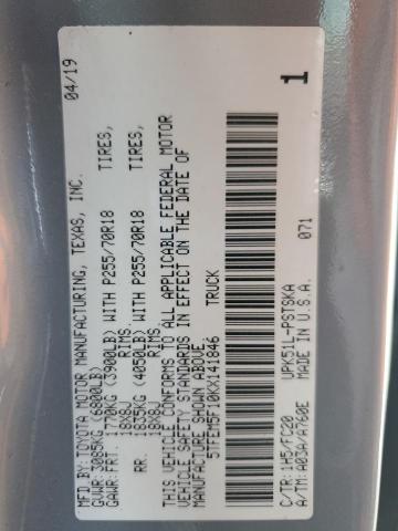 2019 TOYOTA TUNDRA CRE - 5TFEM5F10KX141846