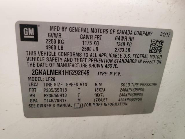 2017 GMC TERRAIN SL - 2GKALMEK1H6292648