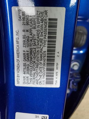 2019 HONDA ACCORD SPO - 1HGCV1F39KA078376