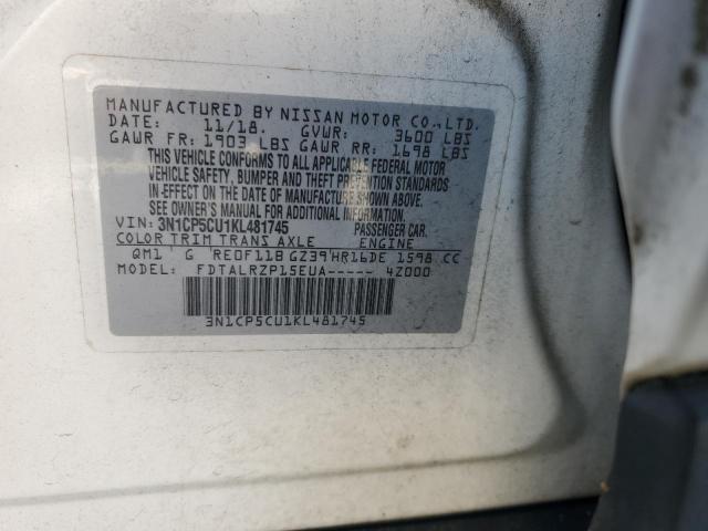 2019 NISSAN KICKS S - 3N1CP5CU1KL481745