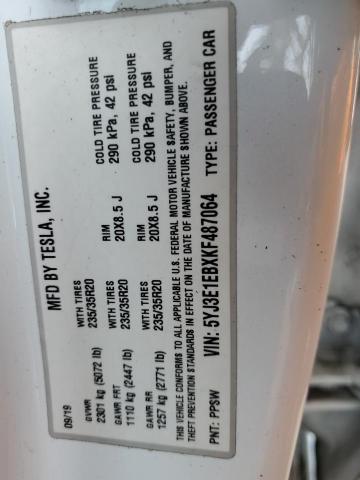 2019 TESLA MODEL 3 - 5YJ3E1EBXKF487064