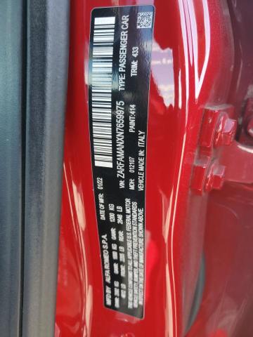 2022 ALFA ROMEO GIULIA ZARFAMANXN7659975