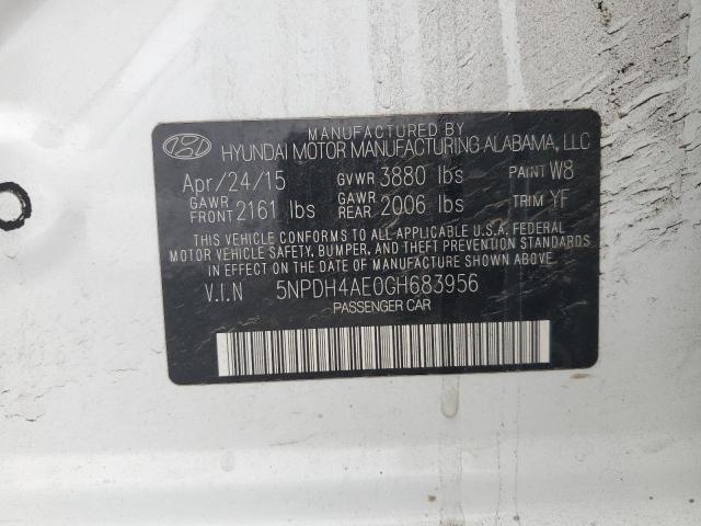 2016 HYUNDAI ELANTRA SE - 5NPDH4AE0GH683956