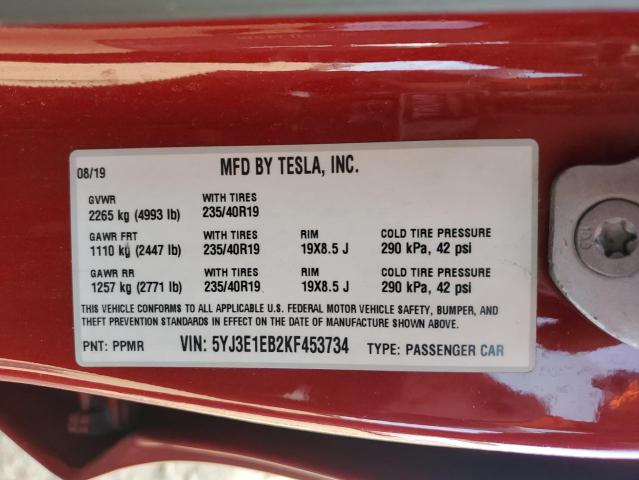2019 TESLA MODEL 3 - 5YJ3E1EB2KF453734