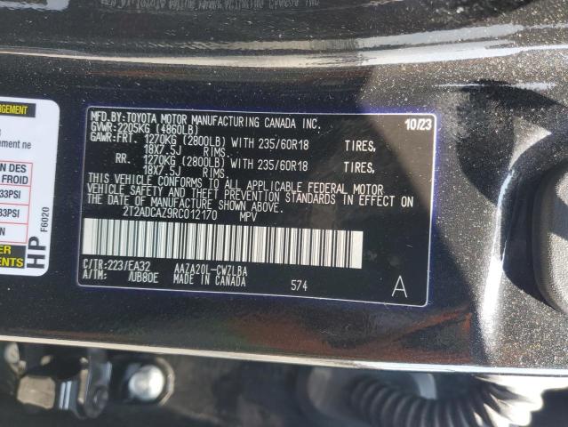 2024 LEXUS NX 250 BAS 2T2ADCAZ9RC012170