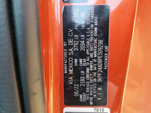 2023 KIA FORTE LX 3KPF24AD6PE509296