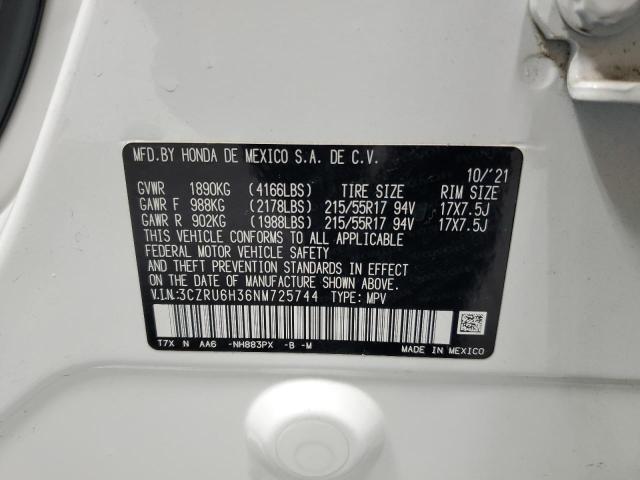 2022 HONDA HR-V 3CZRU6H36NM725744