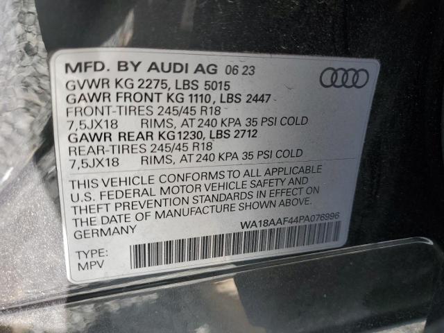 2023 AUDI A4 ALLROAD WA18AAF44PA076996