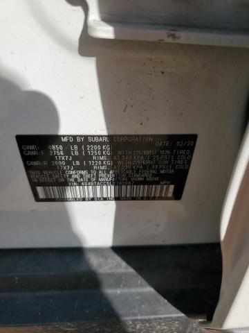 2020 SUBARU OUTBACK PR - 4S4BTACC5L3192087