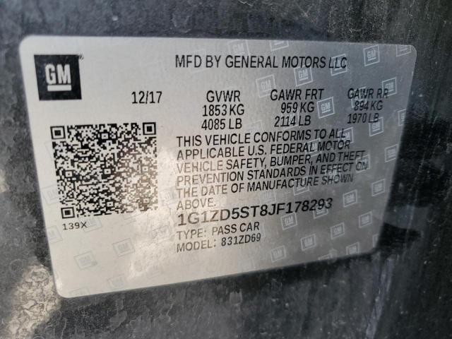 2018 CHEVROLET MALIBU LT - 1G1ZD5ST8JF178293