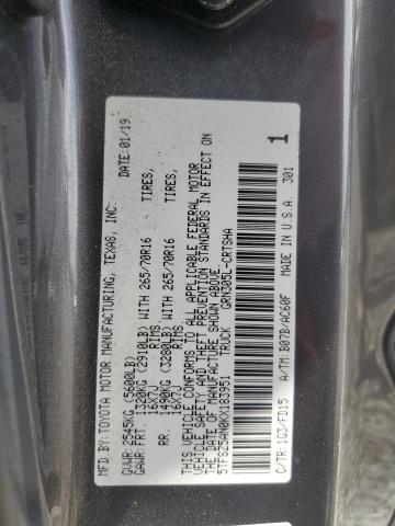 2019 TOYOTA TACOMA ACC - 5TFSZ5AN0KX183951