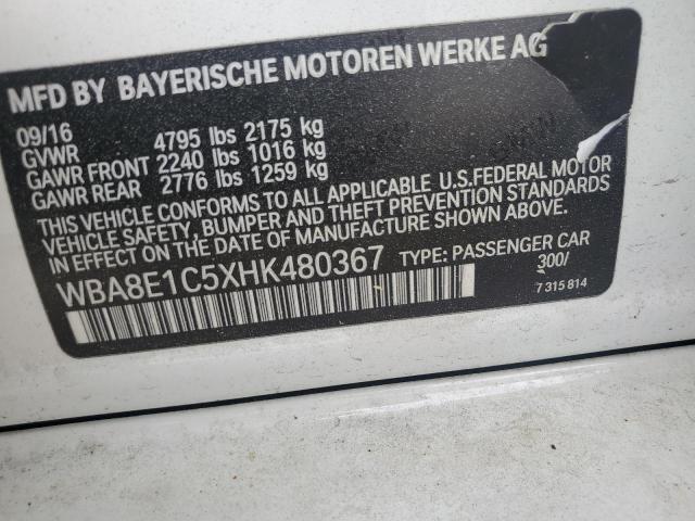 2017 BMW 330E WBA8E1C5XHK480367
