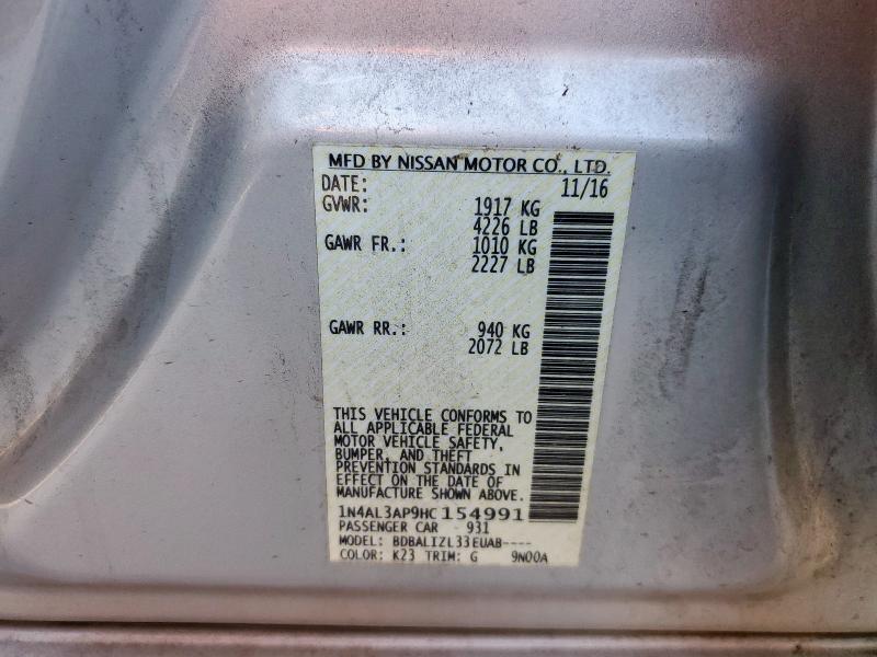 2017 NISSAN ALTIMA 2.5 - 1N4AL3AP9HC154991
