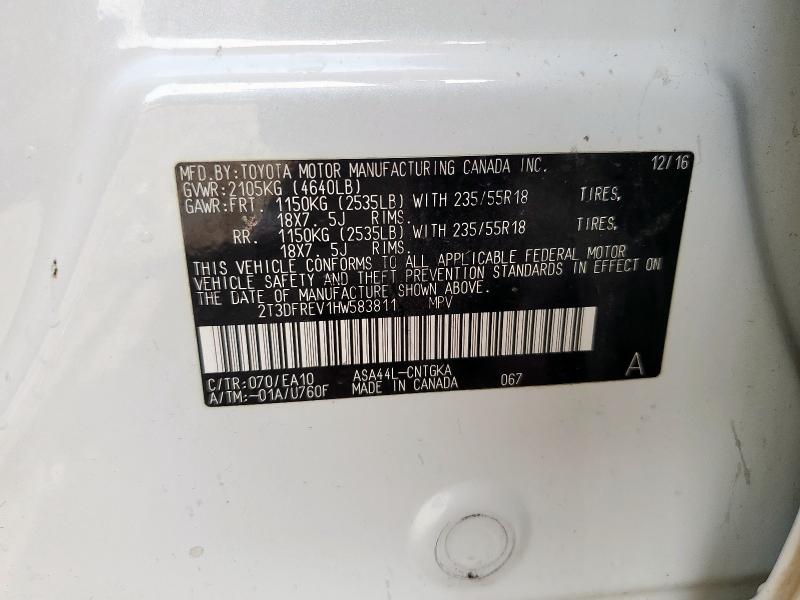 2017 TOYOTA RAV4 LIMIT - 2T3DFREV1HW583811