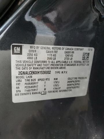 2017 CHEVROLET EQUINOX LT - 2GNALCEKXH1536002