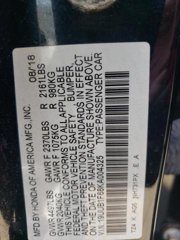 2019 ACURA TLX TECHNO - 19UUB1F68KA004325
