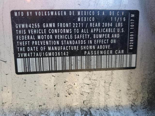 2016 VOLKSWAGEN GTI S/SE - 3VW4T7AU1GM036142