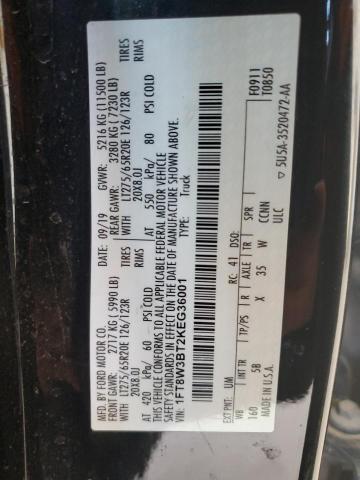 2019 FORD F350 SUPER - 1FT8W3BT2KEG36001