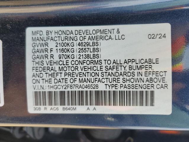 2024 HONDA ACCORD TOU - 1HGCY2F87RA046528