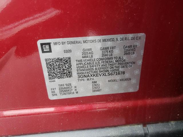 2020 CHEVROLET EQUINOX LT - 3GNAXKEVXLS671678