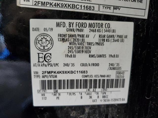 2019 FORD EDGE TITAN - 2FMPK4K9XKBC11683