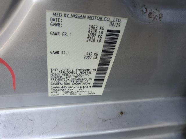2019 NISSAN ALTIMA S - 1N4BL4BV5KC238014