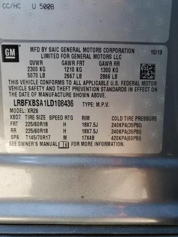 2020 BUICK ENVISION P LRBFXBSA1LD108436