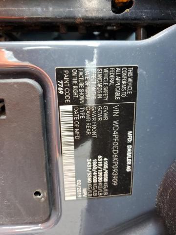 2019 MERCEDES-BENZ SPRINTER 2 WD4PF0CD6KP093909